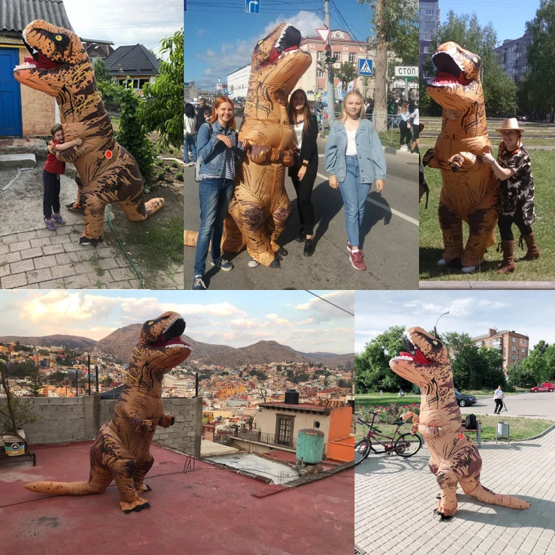 Inflatable T-Rex Dinosaur Costume – Adult & Kids (Fan Powered)
