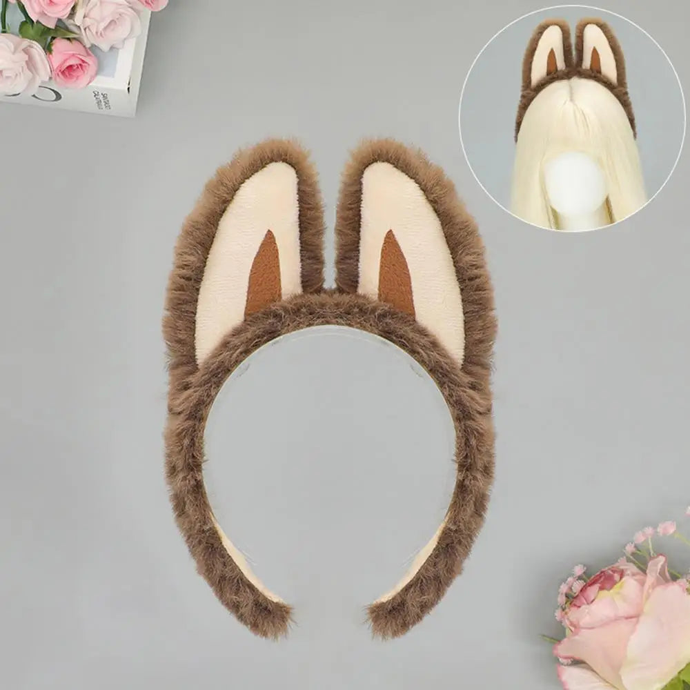 Ears Furry Fluffy Hairband Cartoon Hair Hoop Cute Plush Hairbands Cosplay Performance Props Headband Hair Accessories