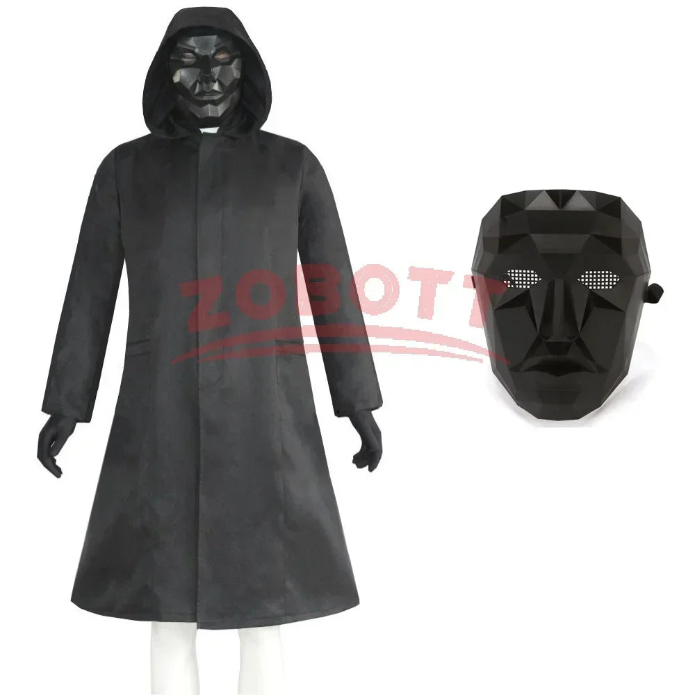 Squid Game Guard Costume – Jumpsuit & Mask Set for Halloween and Cosplay