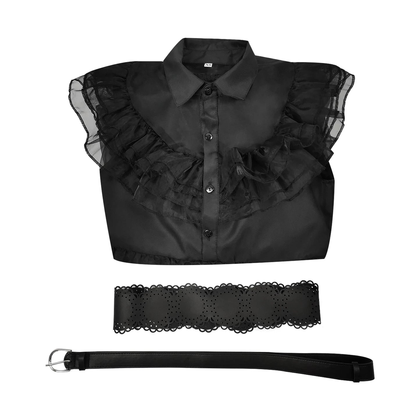 Movie Wednesday Addams Cosplay Costume Dress Outfits Halloween Carnival Suit 110-150 XS-3XL