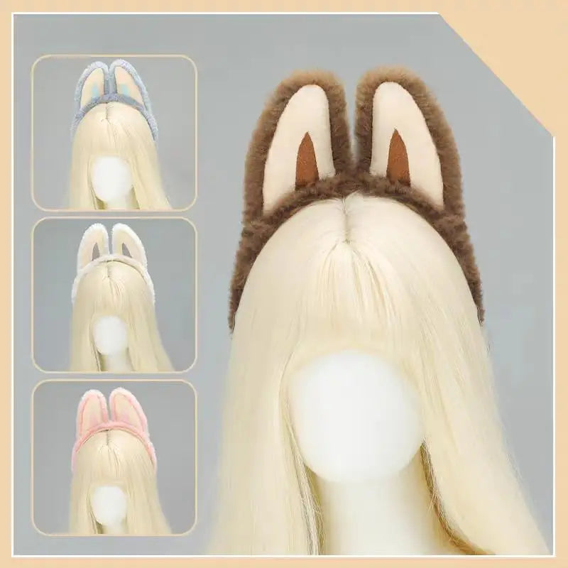 Ears Furry Fluffy Hairband Cartoon Hair Hoop Cute Plush Hairbands Cosplay Performance Props Headband Hair Accessories
