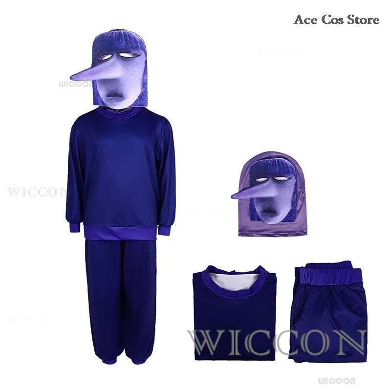Inside 2 Anime Joy Cospaly Fear Anger Disgust Sadness Envy Ennui Roleplay Costume Wig Outfit Adults Kids Party Halloween Set