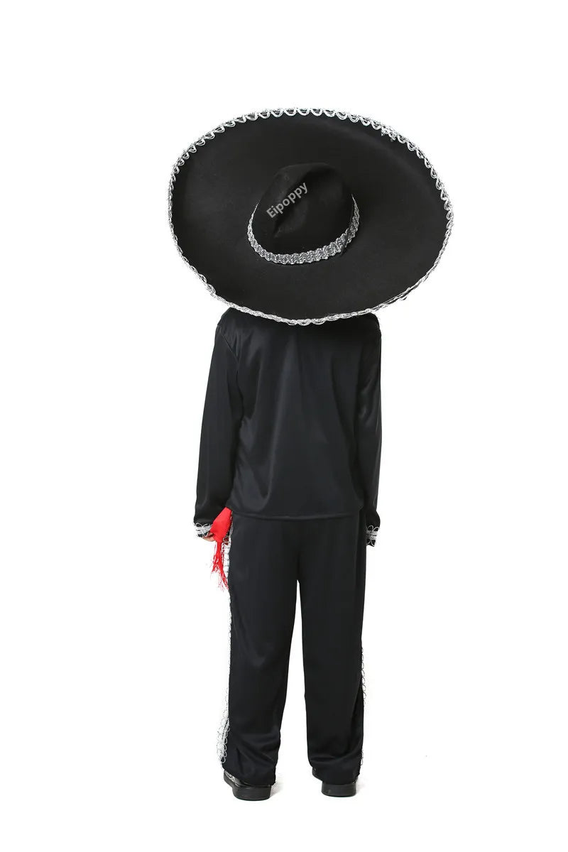 Mexican National Traditional Costume Adult Children COS Masquerade Dance Performance Clothes