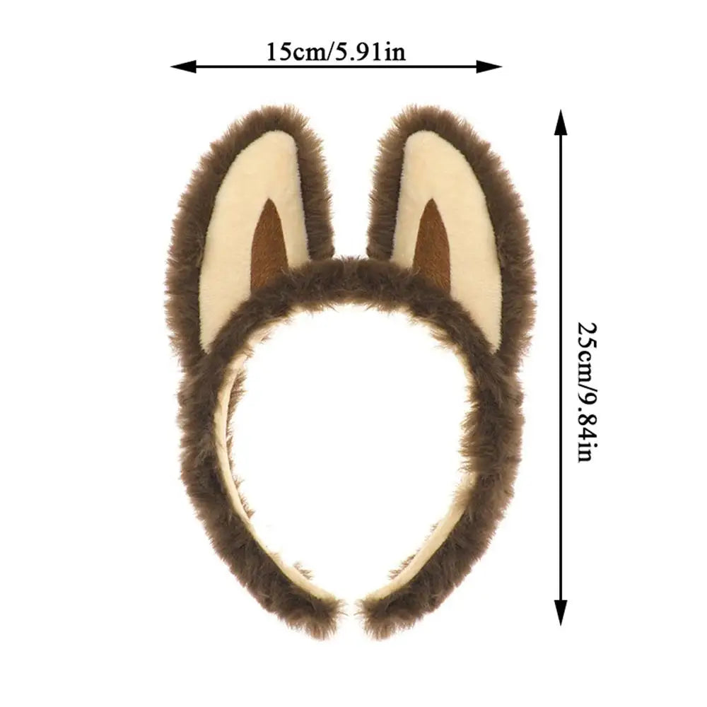 Ears Furry Fluffy Hairband Cartoon Hair Hoop Cute Plush Hairbands Cosplay Performance Props Headband Hair Accessories