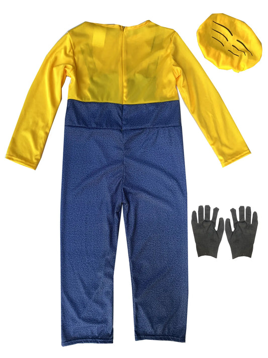 Anime Minion Full Family Cosplay Costume Boy Girl Dress Jumpsuits Kids Adult Despicable Me Carnival Party Dress Up Halloween