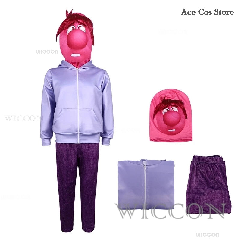 Inside 2 Anime Joy Cospaly Fear Anger Disgust Sadness Envy Ennui Roleplay Costume Wig Outfit Adults Kids Party Halloween Set