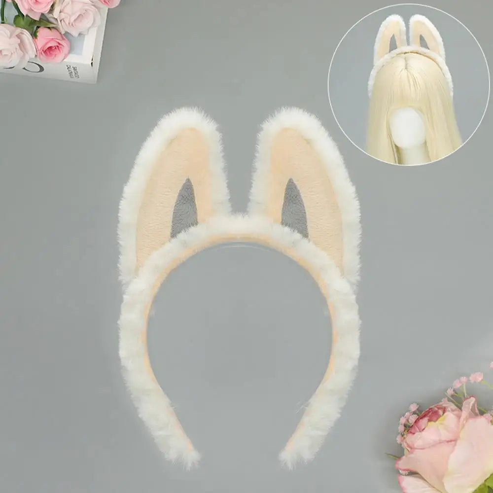 Ears Furry Fluffy Hairband Cartoon Hair Hoop Cute Plush Hairbands Cosplay Performance Props Headband Hair Accessories