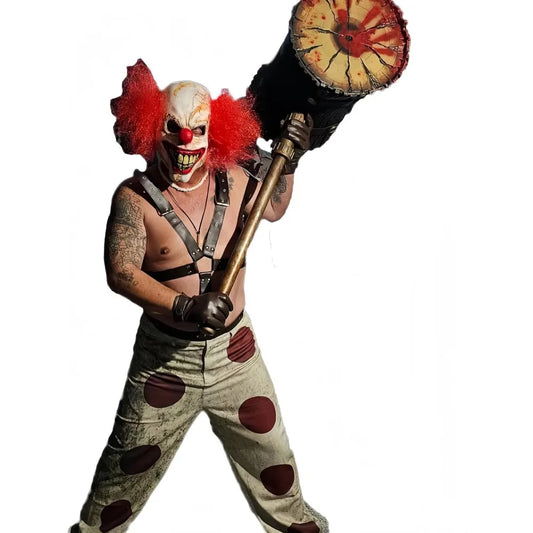 Fulujiacos Sweet Tooth Cosplay Costume Pants Belt Accessories Movie Twisted Cosplay Metal Men Role Playing Outfits Halloween