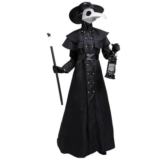 Plague Doctor Hooded Robe Costume – Steampunk Medieval Cloak