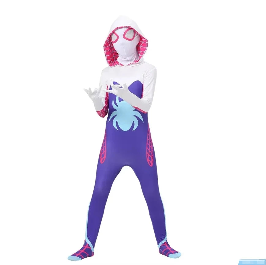 Spider-Man Cosplay Costume for Kids & Adults – Full Bodysuit with Mask