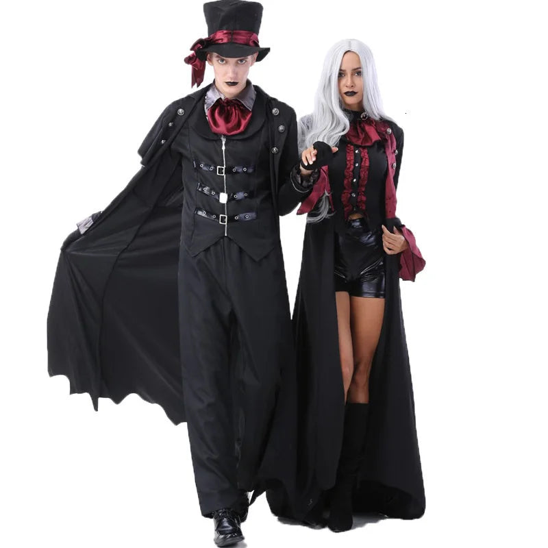 Costumes de Vampire pour adultes, robes de fête d'halloween pour Couple, Cosplay, film, fantaisie, nouvelle collection